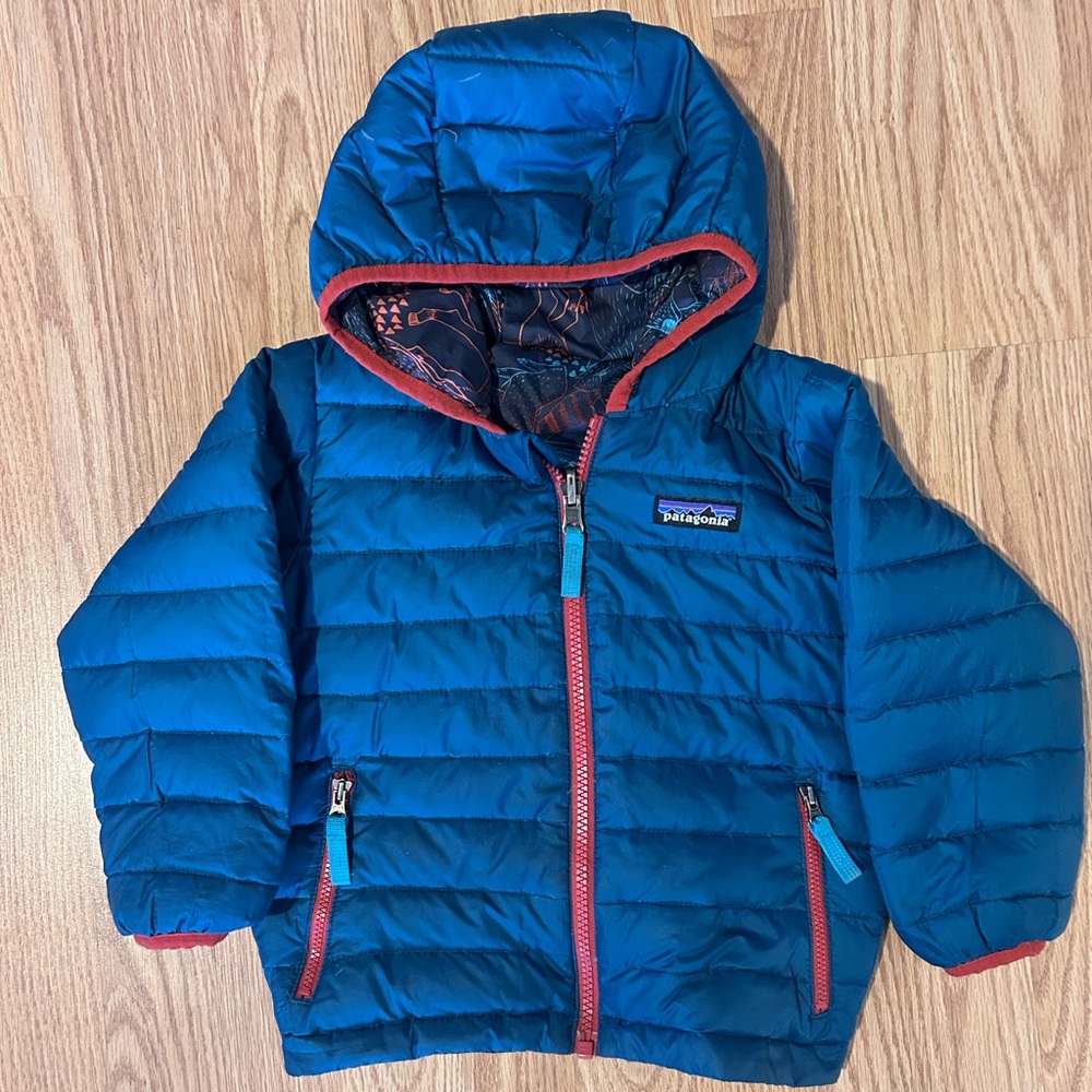 Patagonia Toddler Reversible Sweater Hoody Size 3T